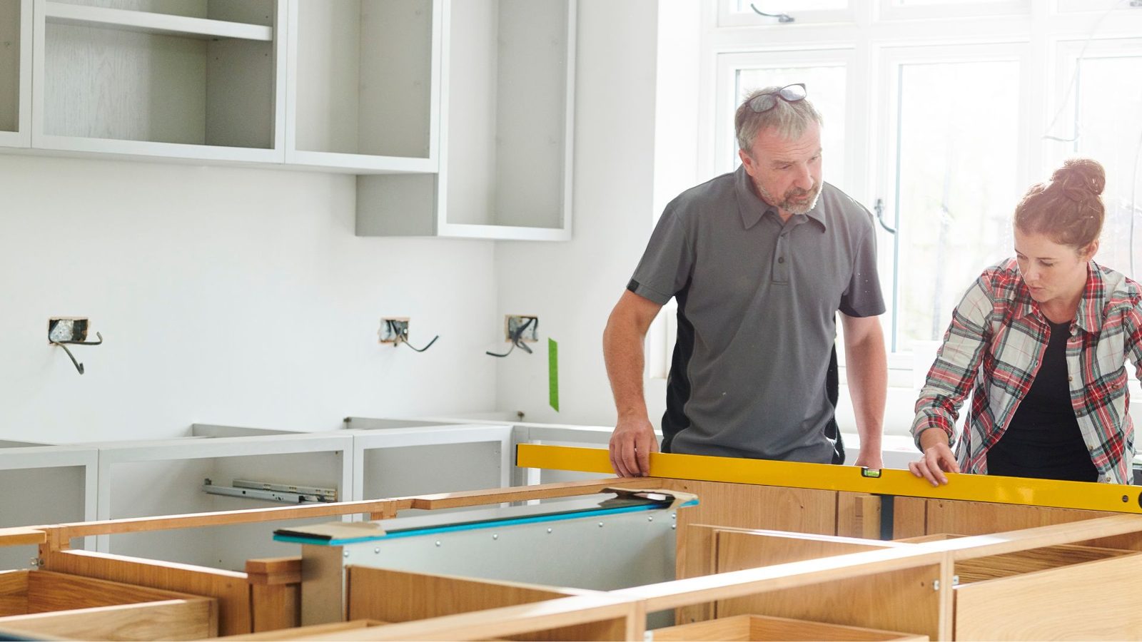 Planning a kitchen layout on site
